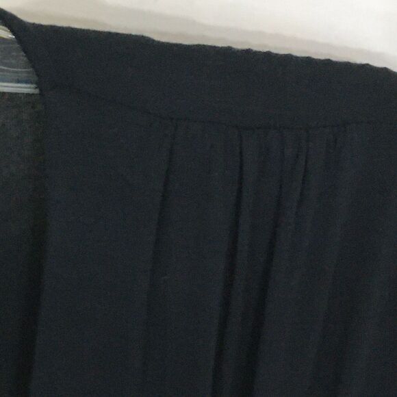 BCBGMAXAZRIA Black Belted Dress Faux Wrap Surplice V-Neck Empire Waist Dress S - Picture 12 of 12